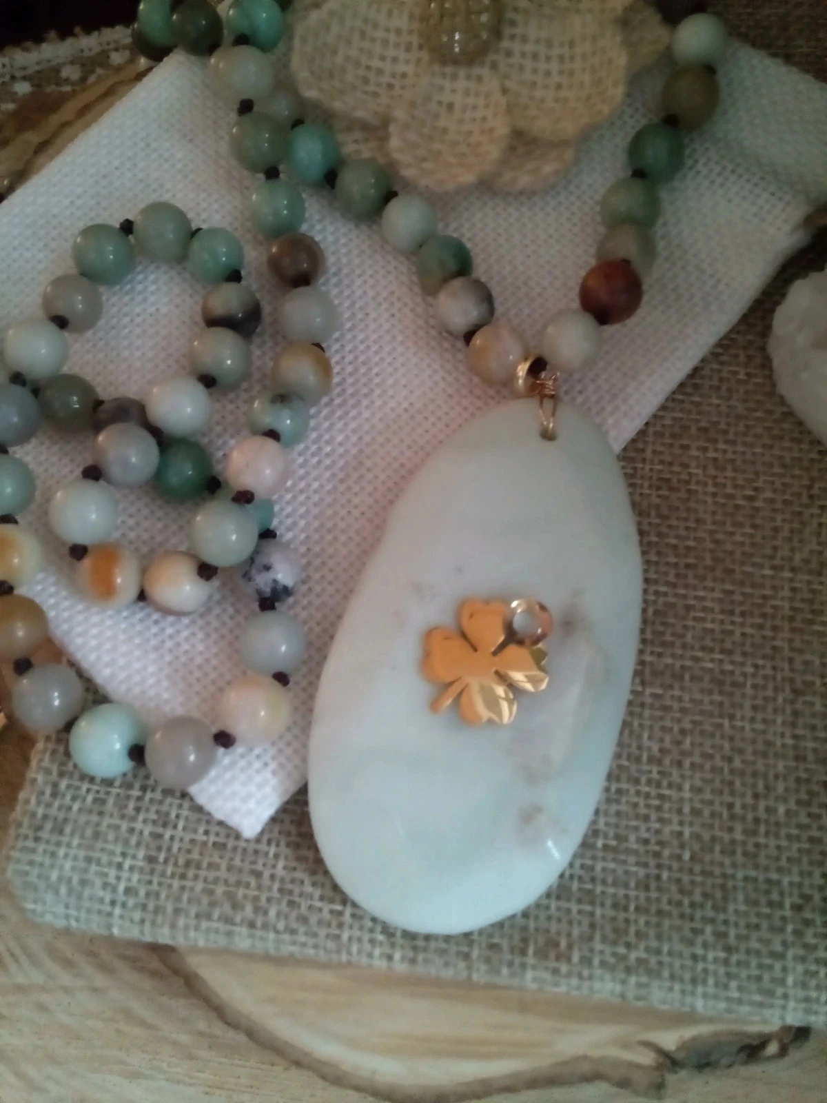 Necklace entirely made of Amazonite stones 🩵. – photo 2